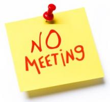 No meeting - 'Bank Holiday week'